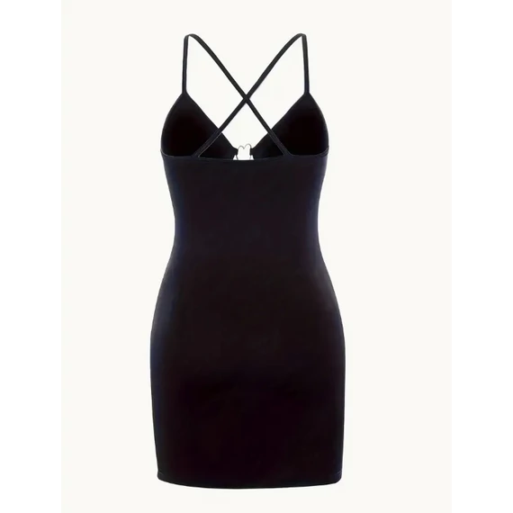 DK- Szív alakú fémből készült gyűrűkkel összekapcsolt bodycon, randevús estékre