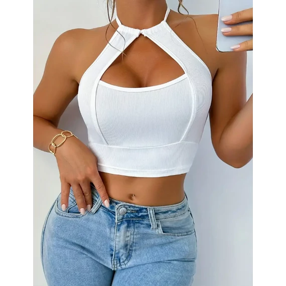 DK-  SY fehér crop top