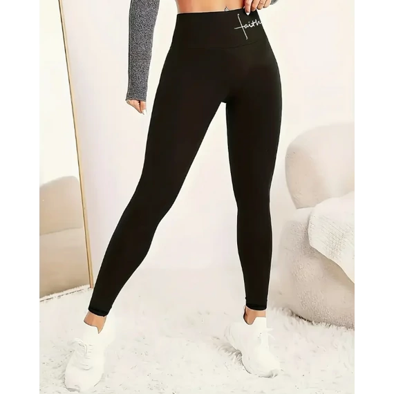 DK- Faith fekete jóga nadrág, leggings - fekete színben -