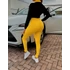 DK- Hosszú ujjú sárga fekete colorblock szett