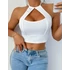 DK-  SY fehér crop top