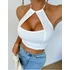 DK-  SY fehér crop top